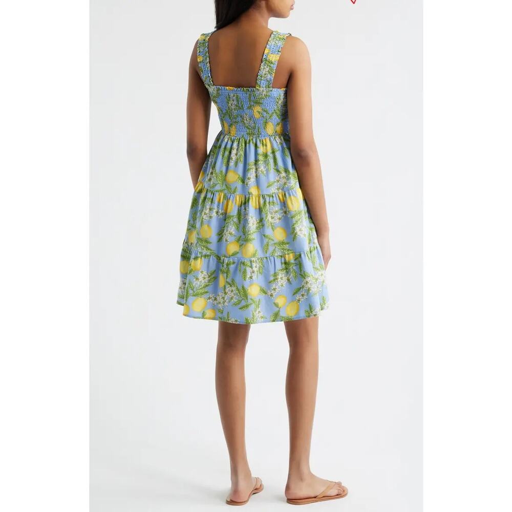 NWT Beachlunchlounge Alice Tiered Sundress Lemon Drop L - Picture 2 of 6